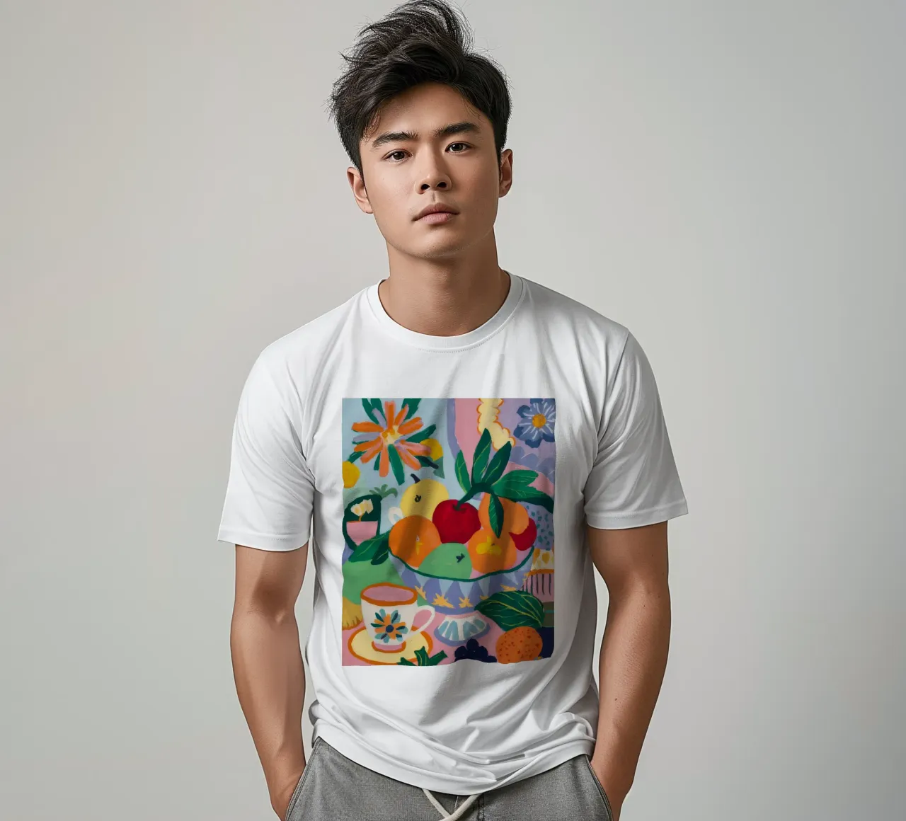 Gioia della colazione cromatica t-shirt da Fable Tempa