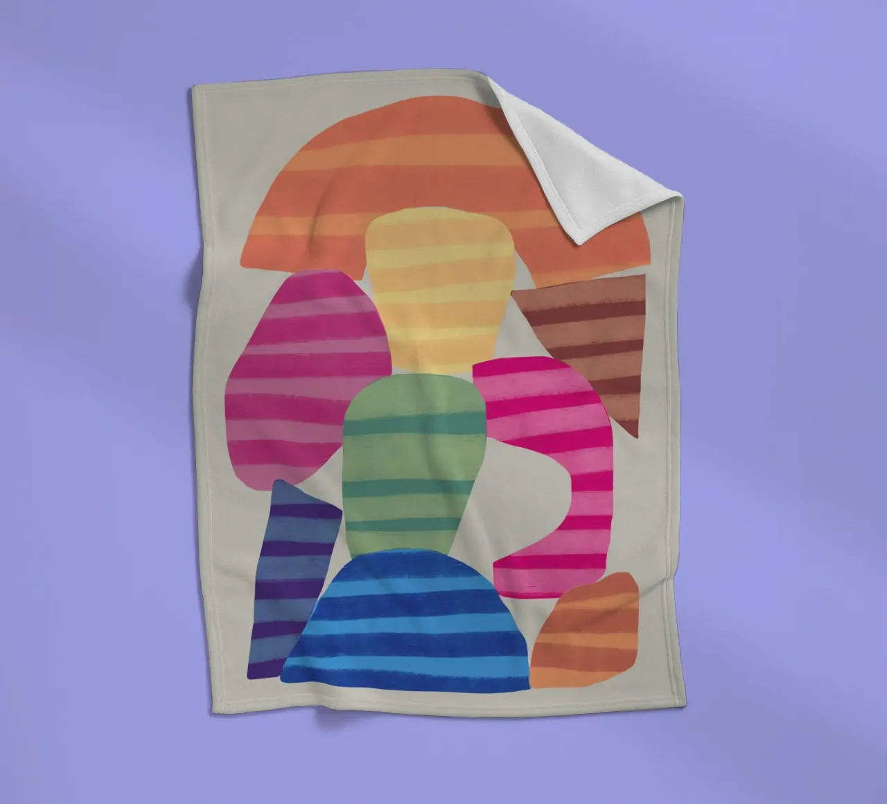Composizione di forme giocose 2 coperta in pile da Little Dean