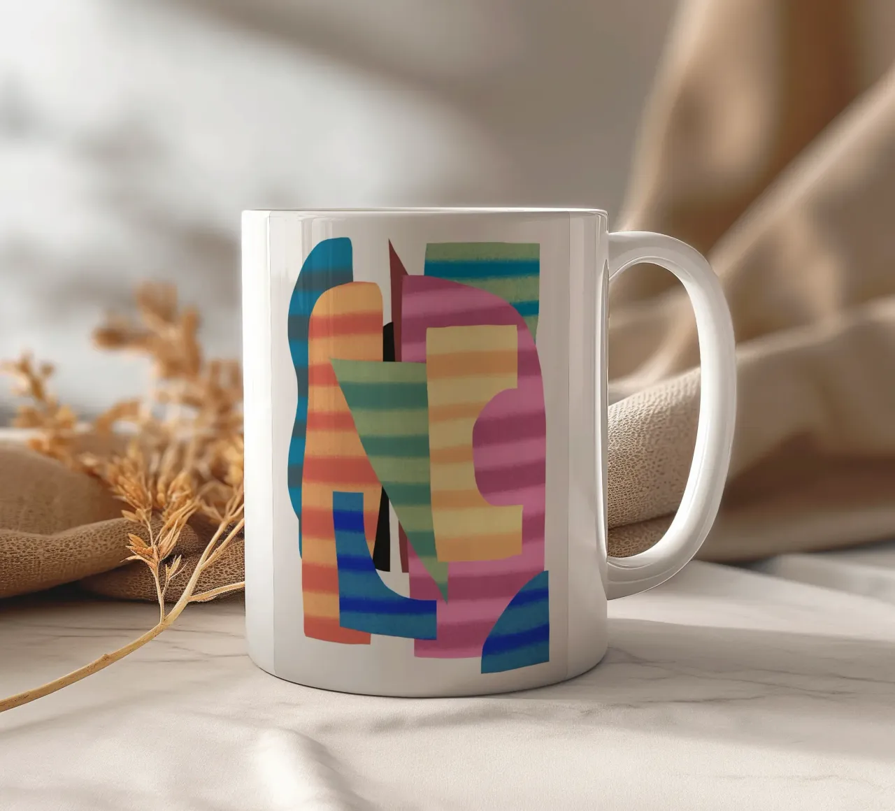 Composizione di forme giocose 3 tazza in ceramica da Little Dean