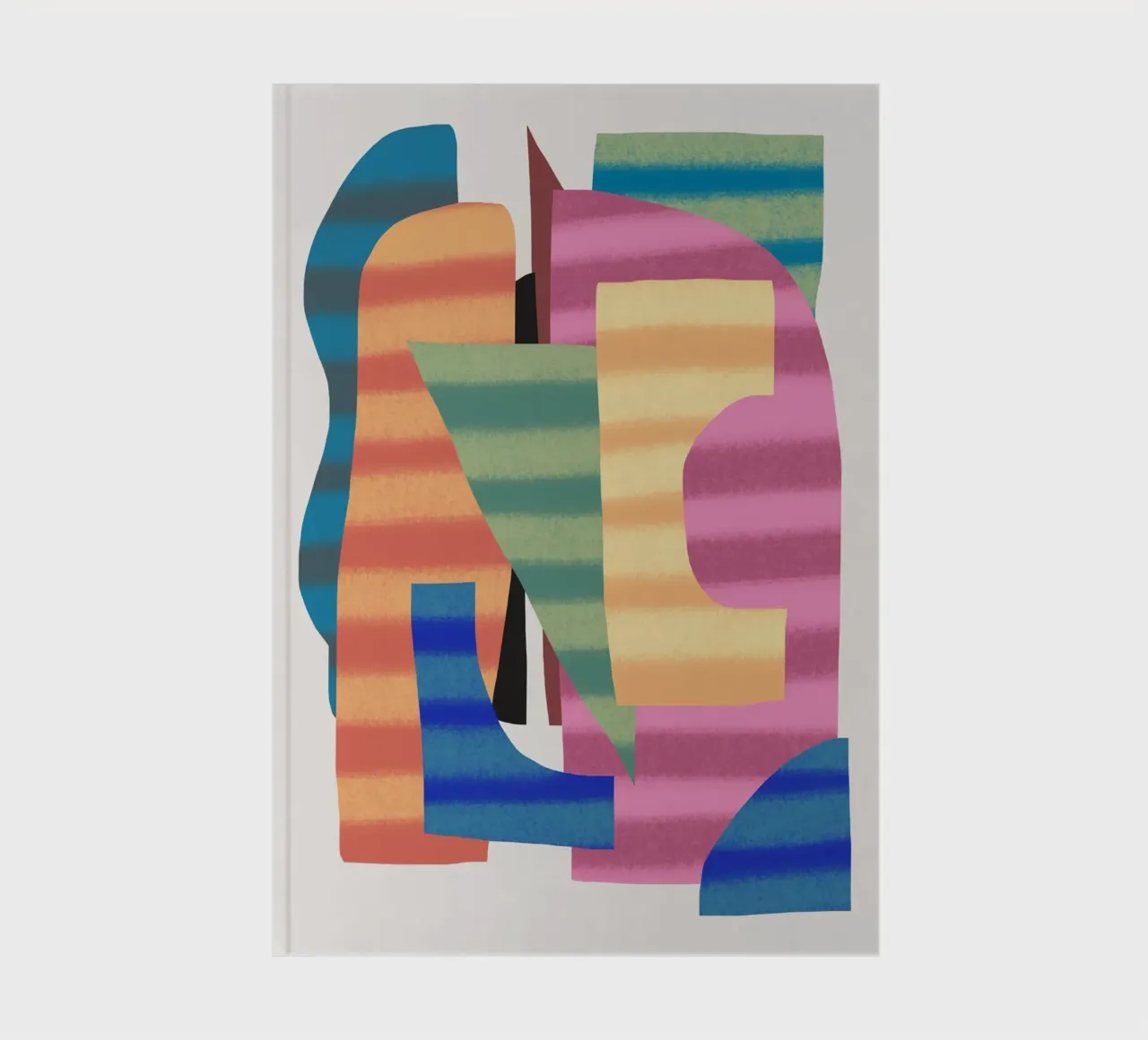 Playful shapes composition 3 notebook by Little Dean
