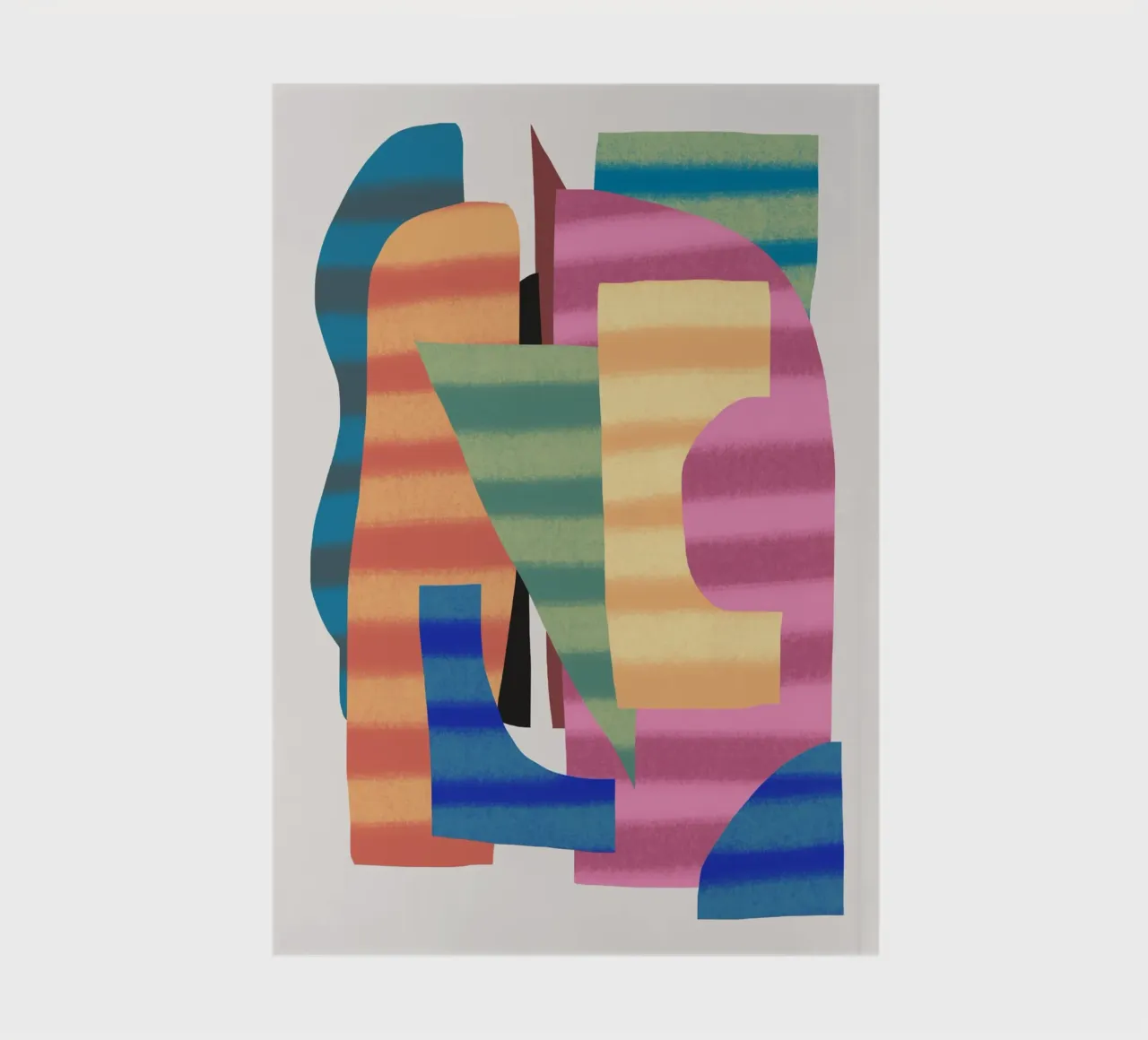 Playful shapes composition 3 notebook by Little Dean