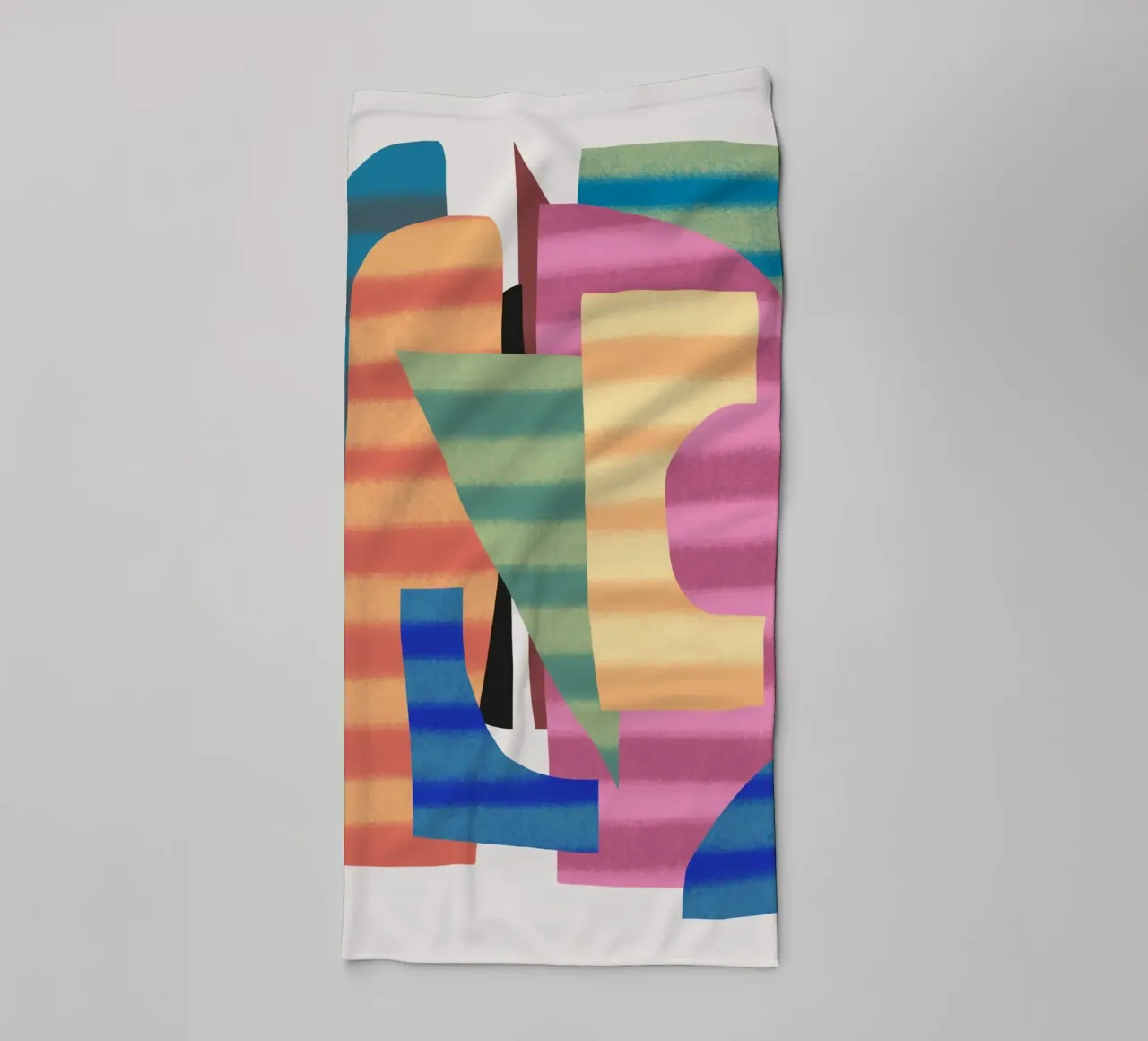 Speelse vormen compositie 3 badhanddoek van Little Dean