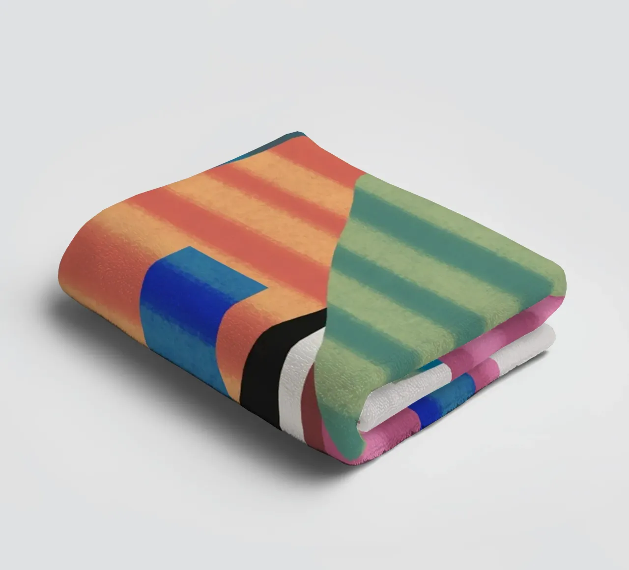 Speelse vormen compositie 3 badhanddoek van Little Dean