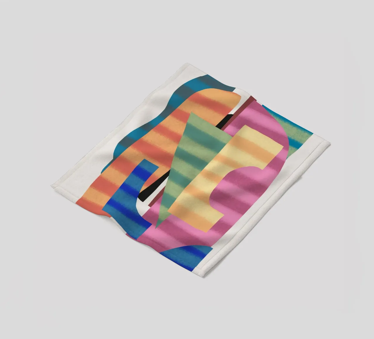 Composizione di forme giocose 3 coperta in pile da Little Dean