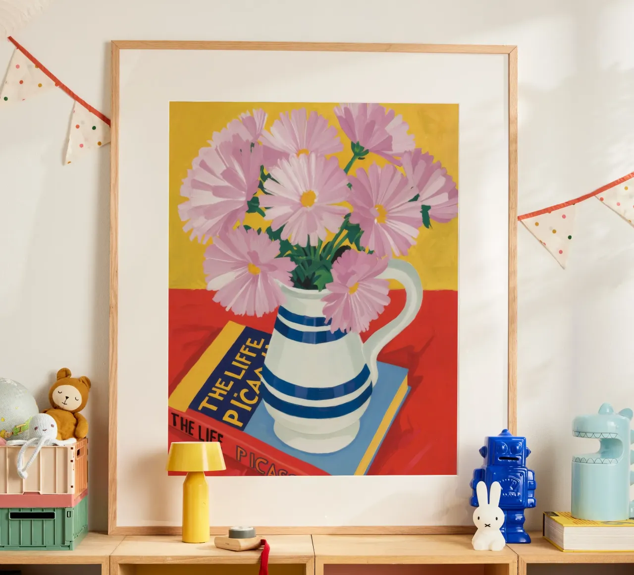 Il riposo dei fiori letterari poster con telaio in legno da Fable Tempa