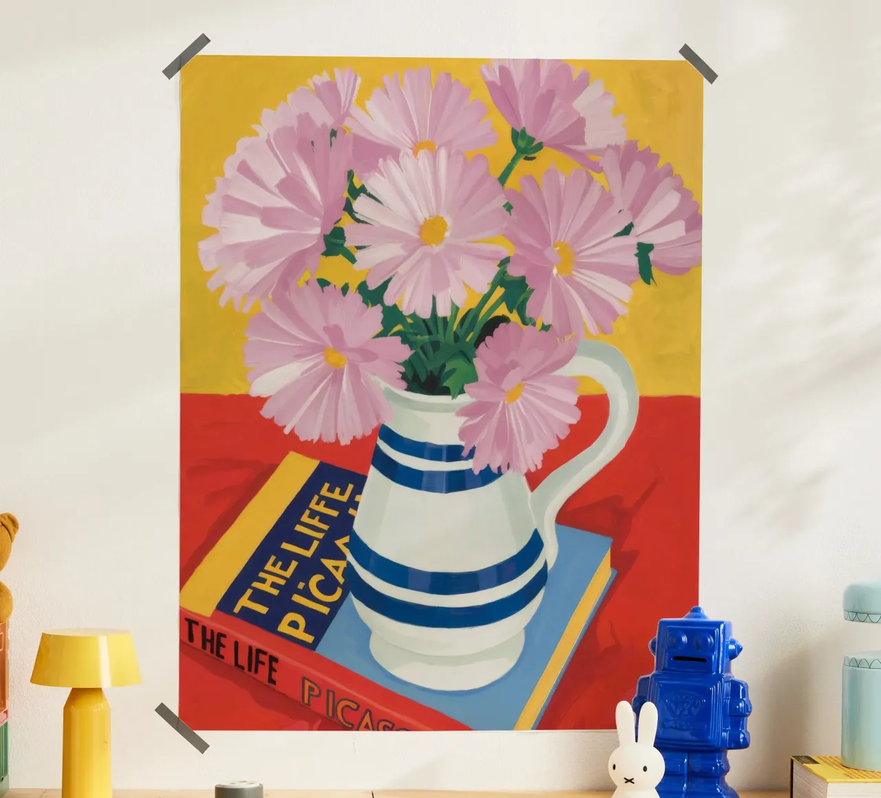 Il riposo dei fiori letterari poster con telaio in legno da Fable Tempa