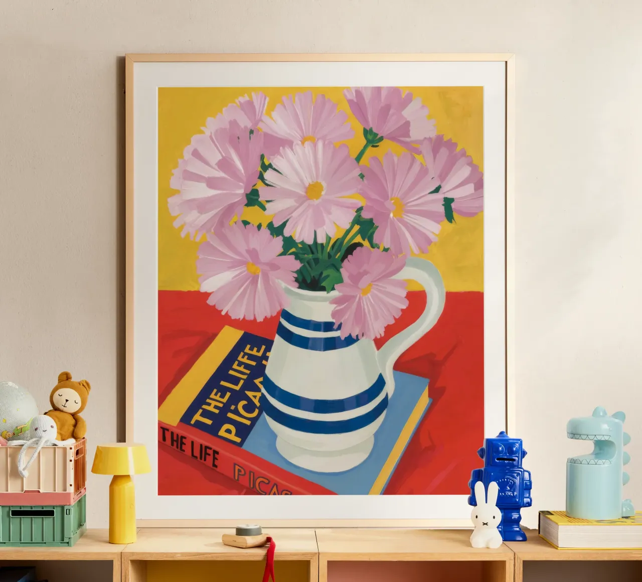 Il riposo dei fiori letterari poster con telaio in legno da Fable Tempa