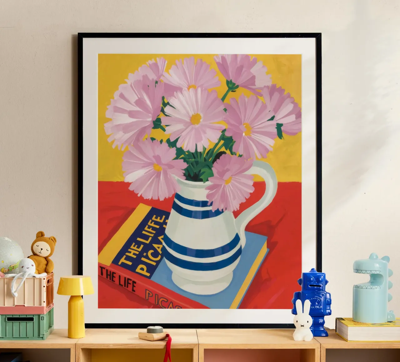 Il riposo dei fiori letterari poster con telaio in legno da Fable Tempa