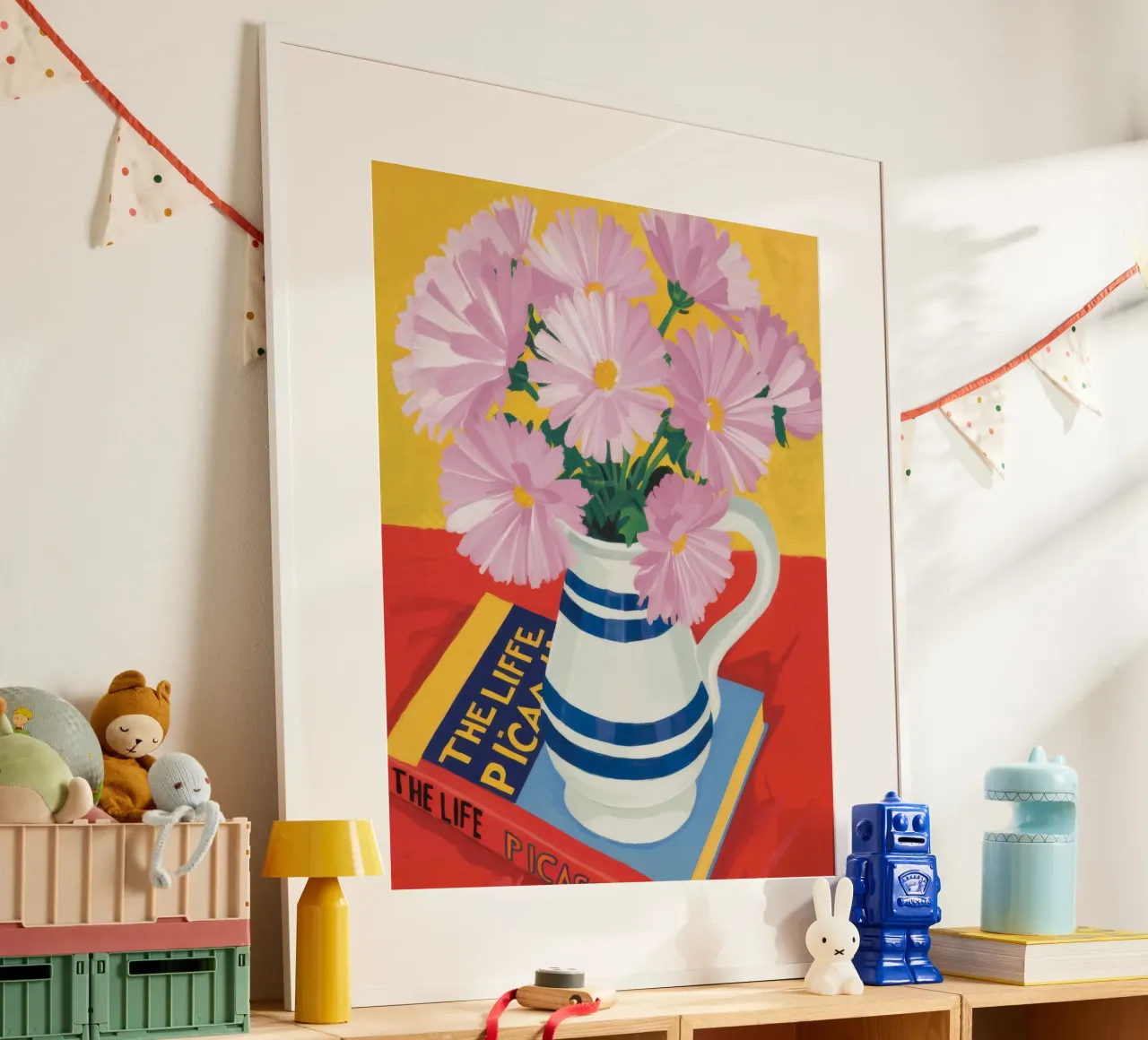 Il riposo dei fiori letterari poster con telaio in legno da Fable Tempa