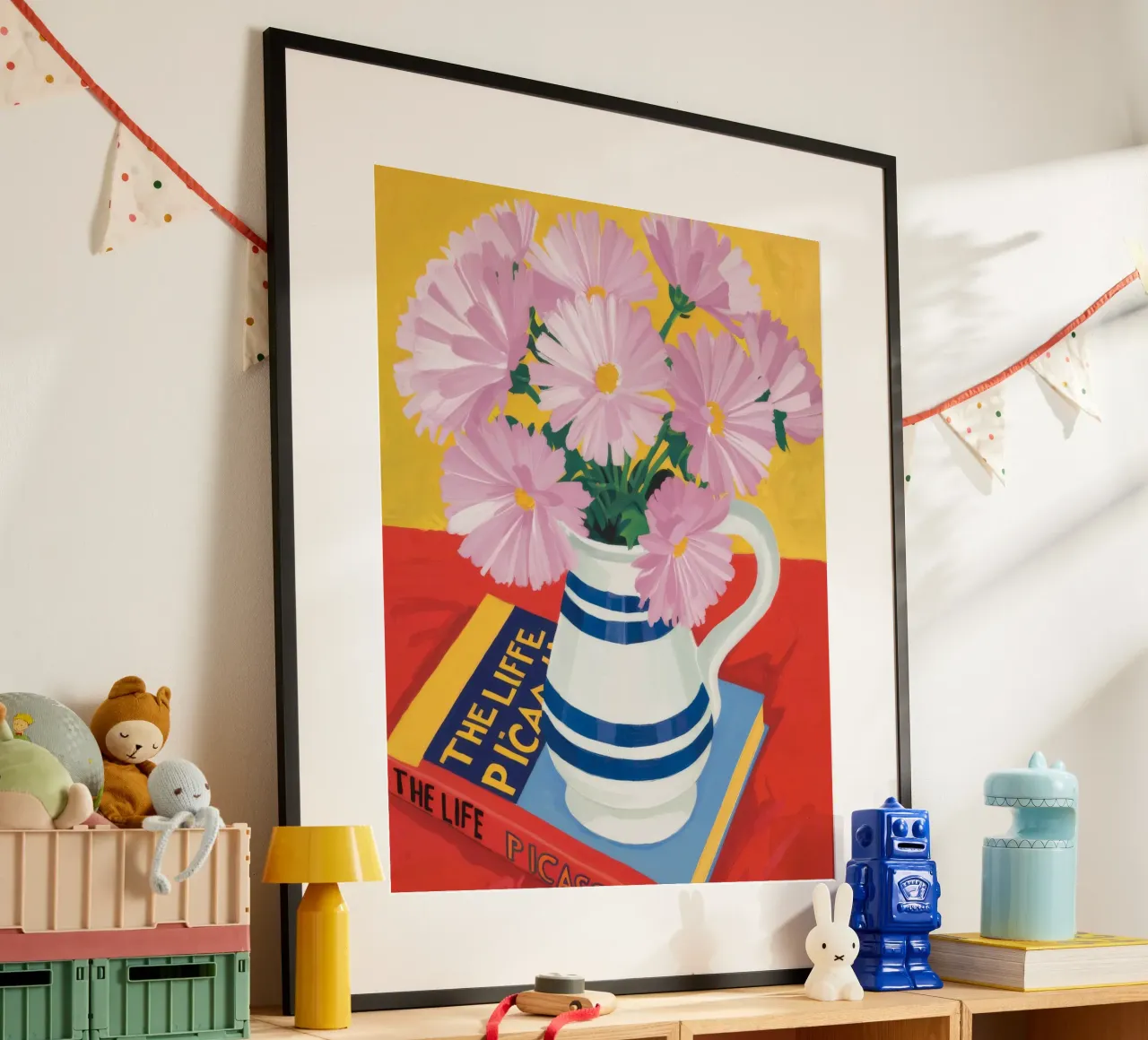 Il riposo dei fiori letterari poster con telaio in legno da Fable Tempa