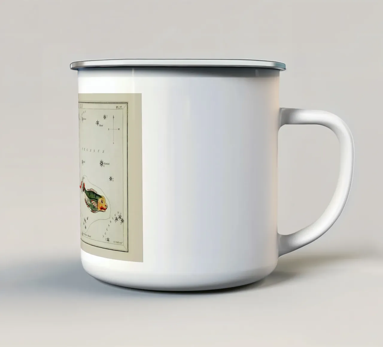 Pisces tazza in smalto da Vintage by JUNIQE