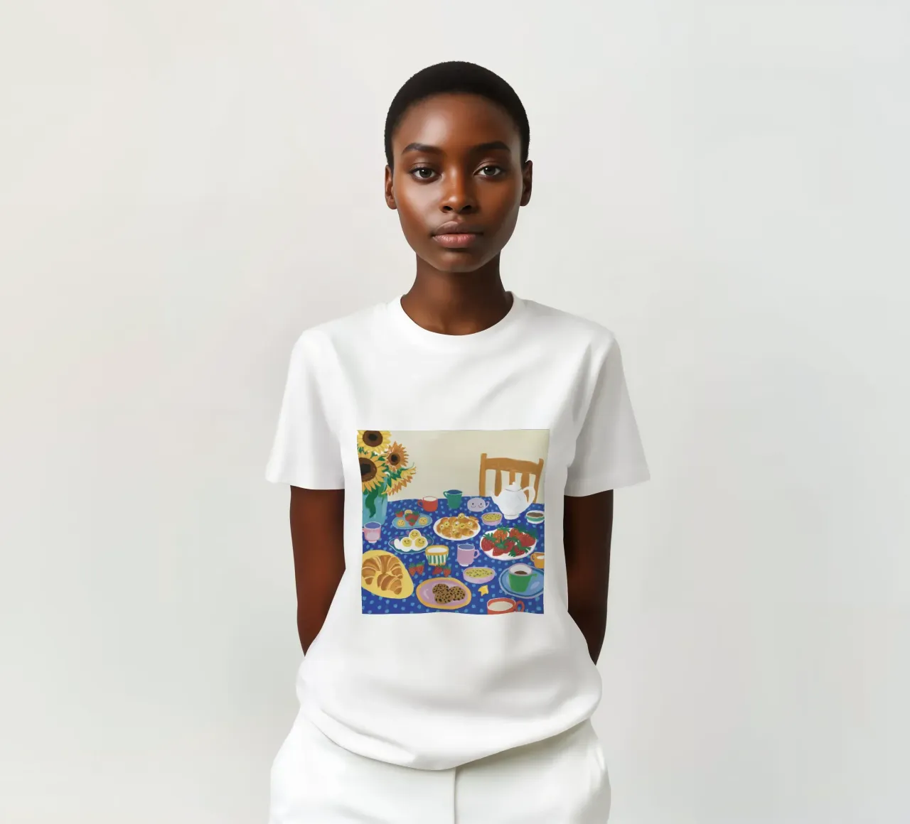 Bountiful Blue Table t-shirt by Dawn Light