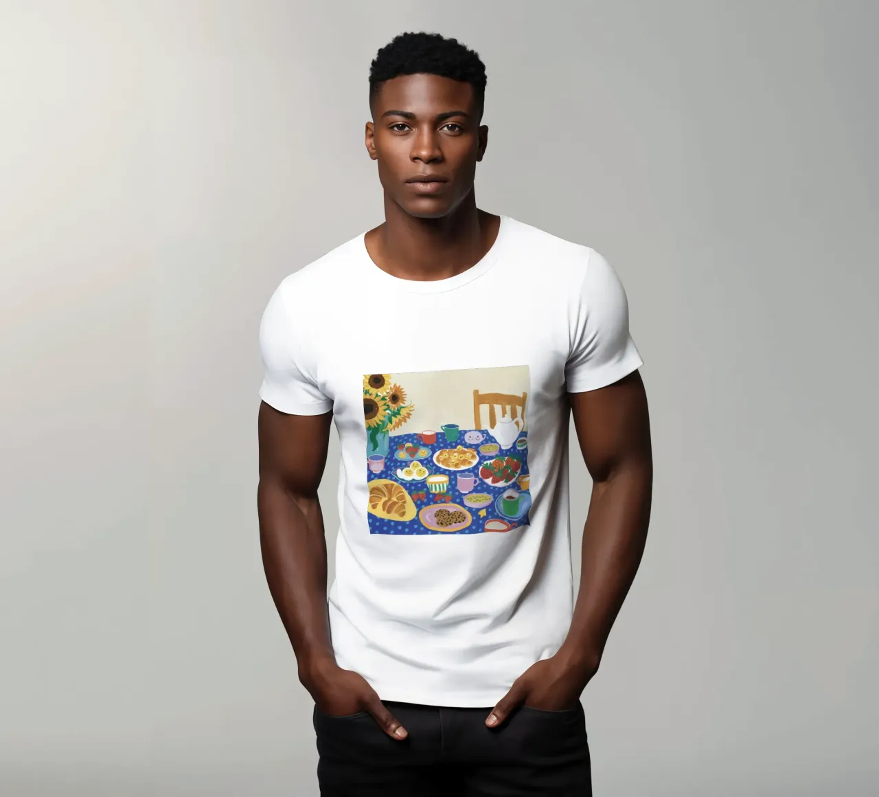 Bountiful Blue Table t-shirt by Dawn Light
