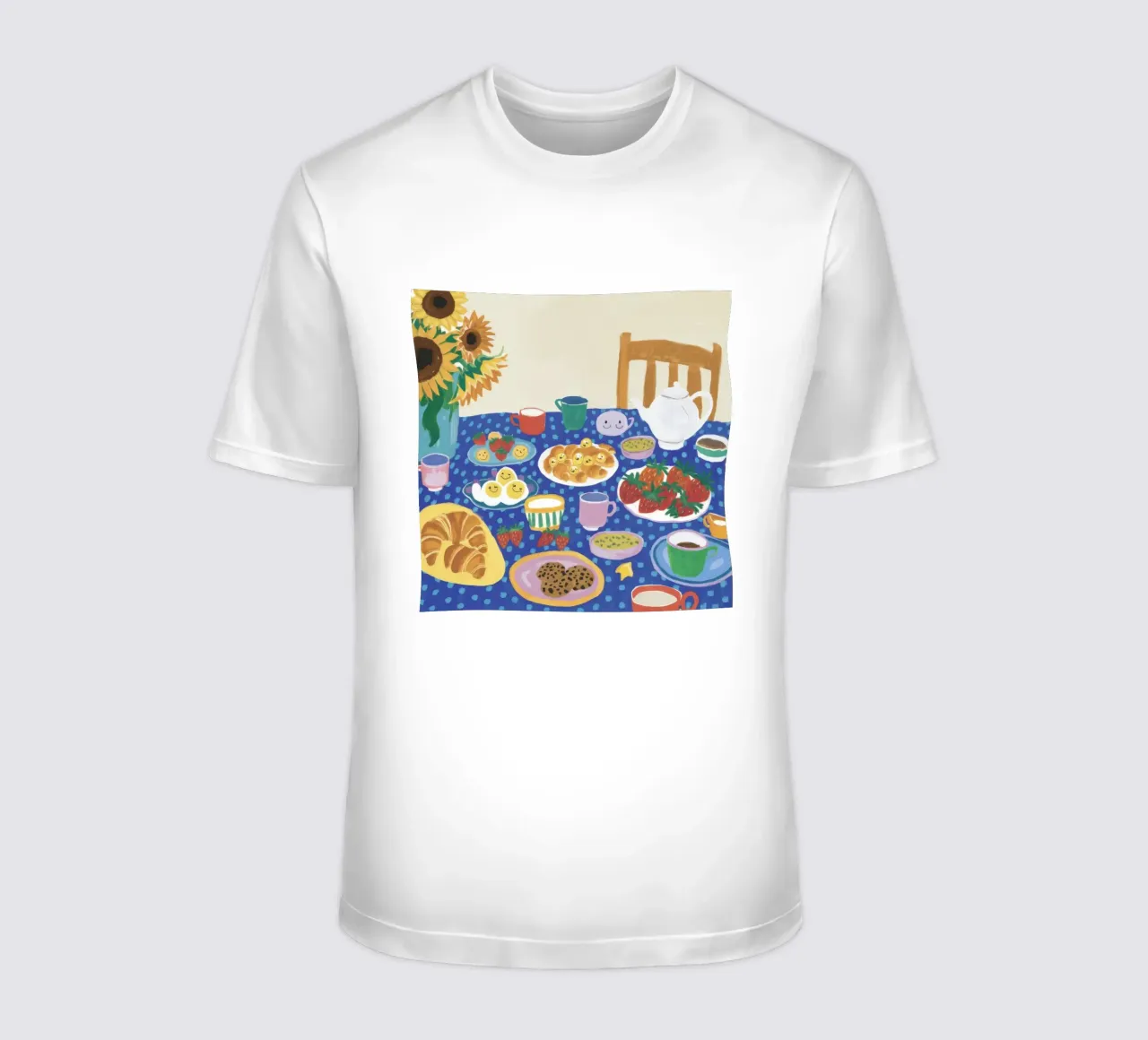 Bountiful Blue Table t-shirt by Dawn Light