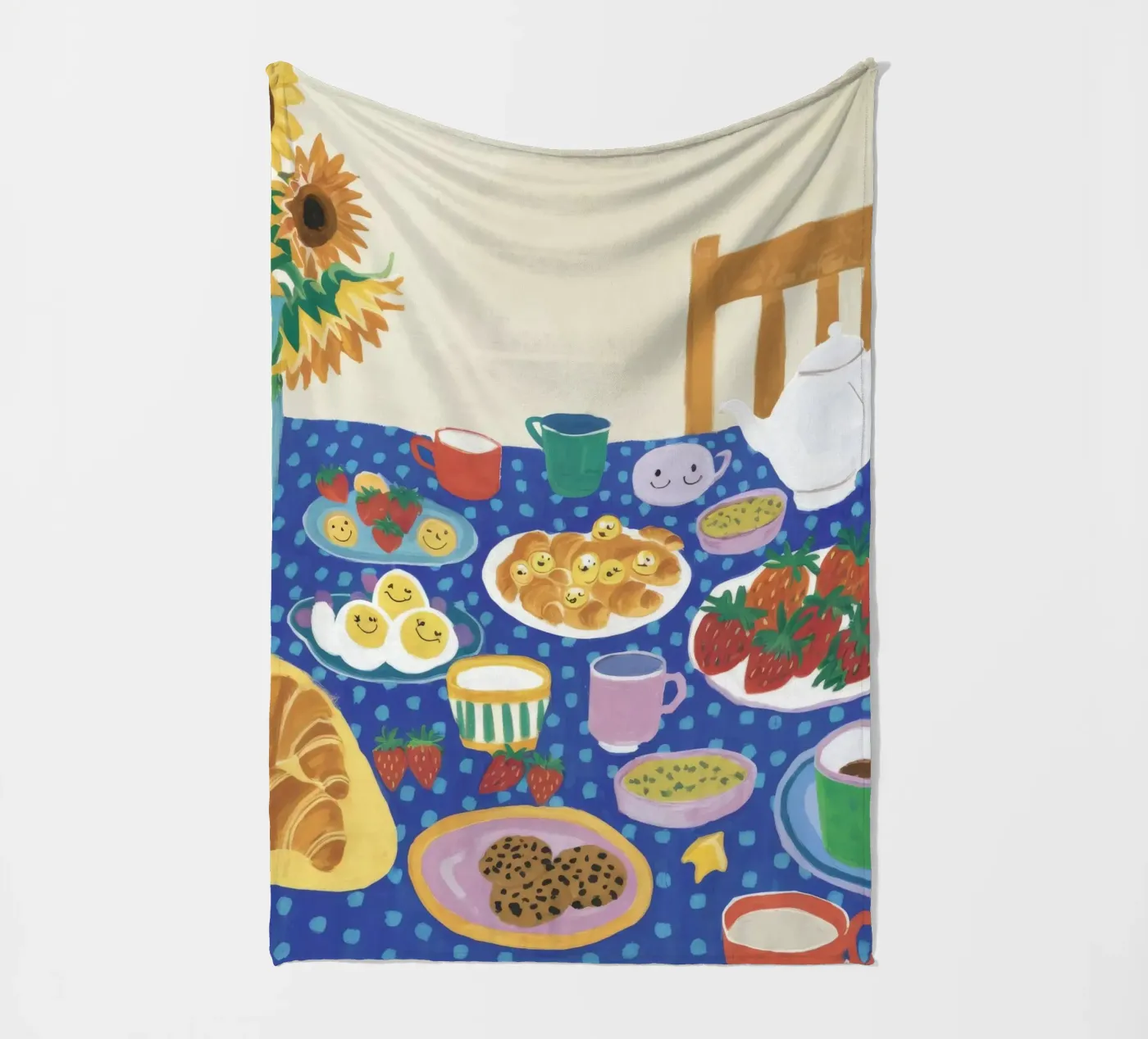 Bountiful Blue Table Fleecedecke von Dawn Light