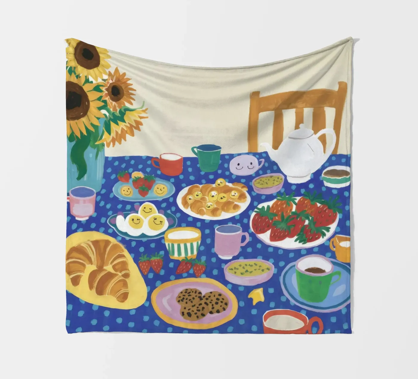 Bountiful Blue Table Fleecedecke von Dawn Light