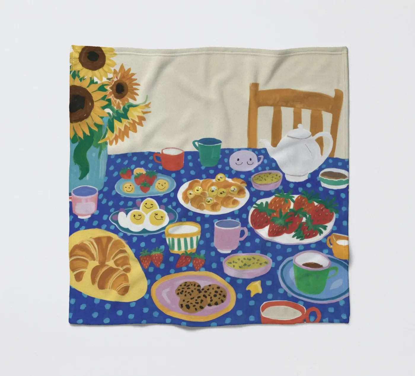 Bountiful Blue Table Fleecedecke von Dawn Light
