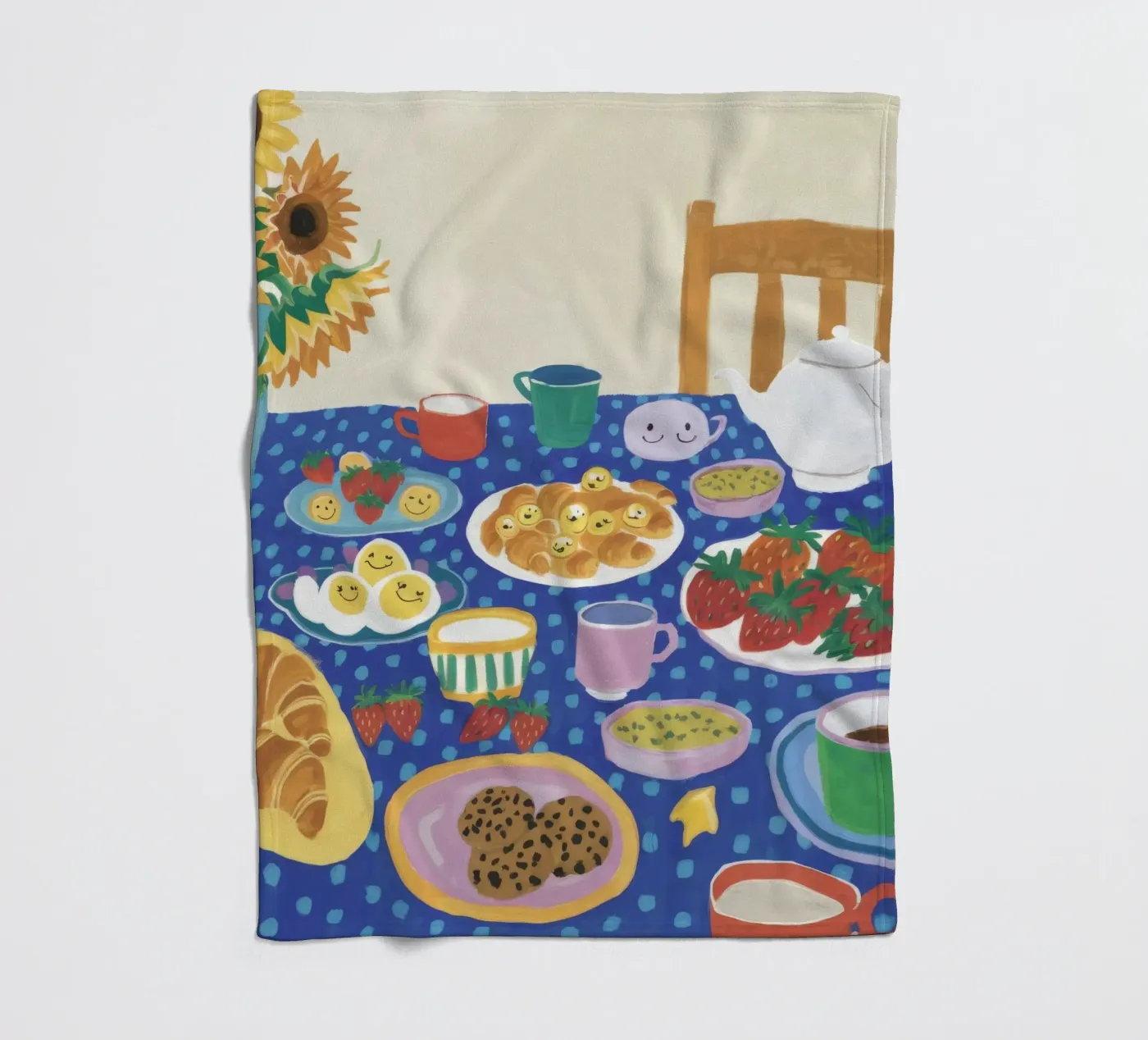 Bountiful Blue Table Fleecedecke von Dawn Light