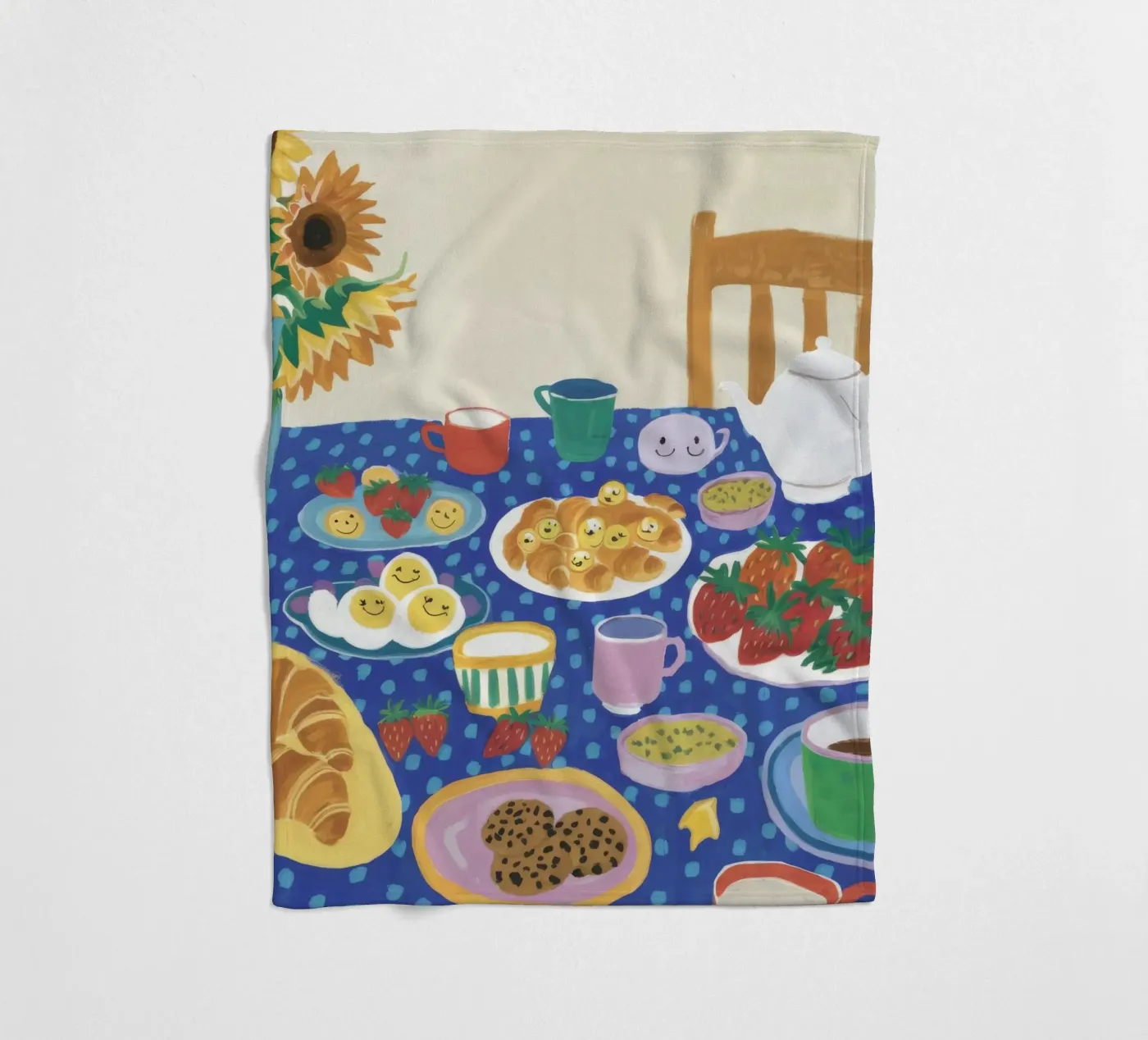 Bountiful Blue Table Fleecedecke von Dawn Light