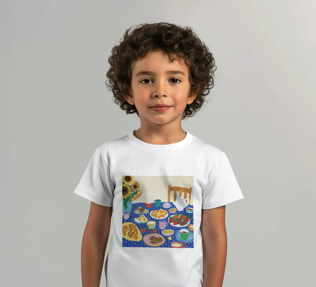 Bountiful Blue Table kids t-shirt by Dawn Light