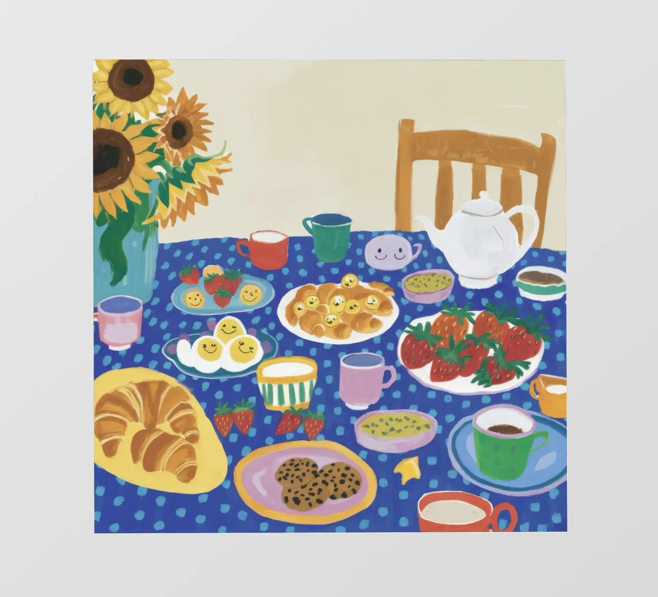 Bountiful Blue Table photo wallpaper by Dawn Light