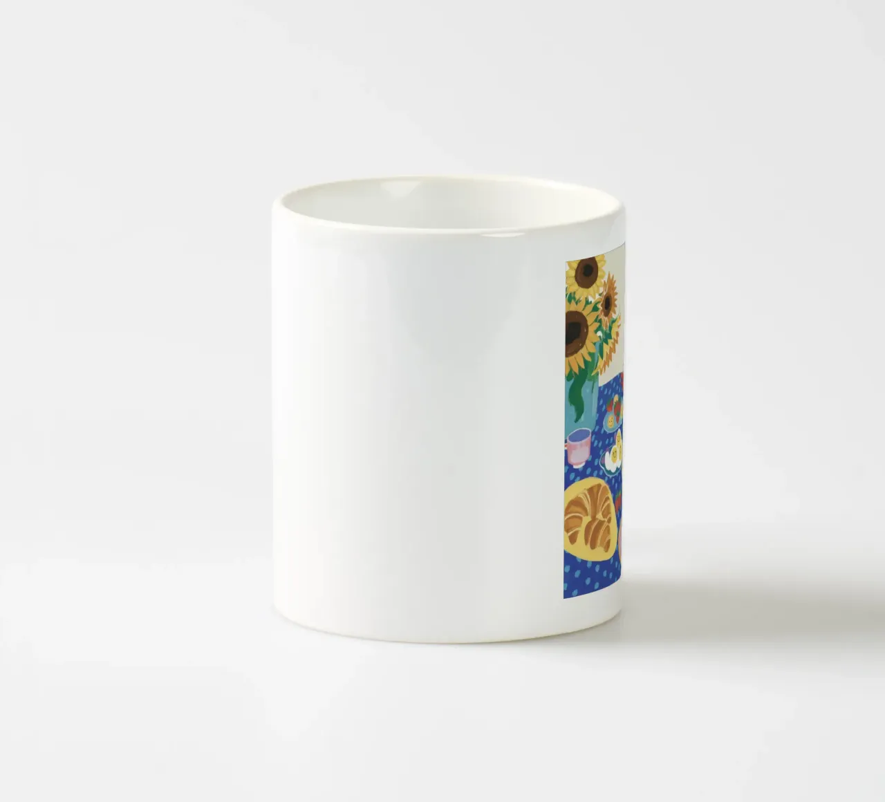 Table bleue généreuse mug en céramique de Dawn Light