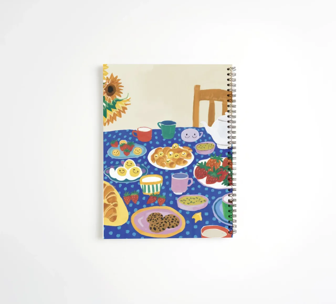 Bountiful Blue Table spiral notebook by Dawn Light