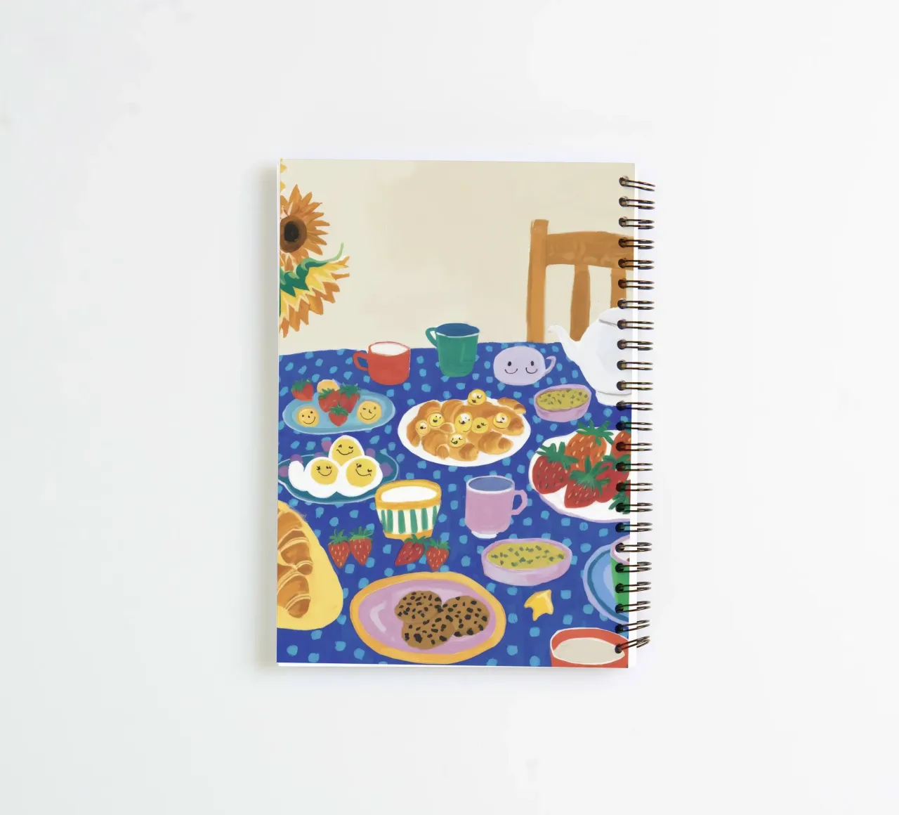 Bountiful Blue Table spiral notebook by Dawn Light