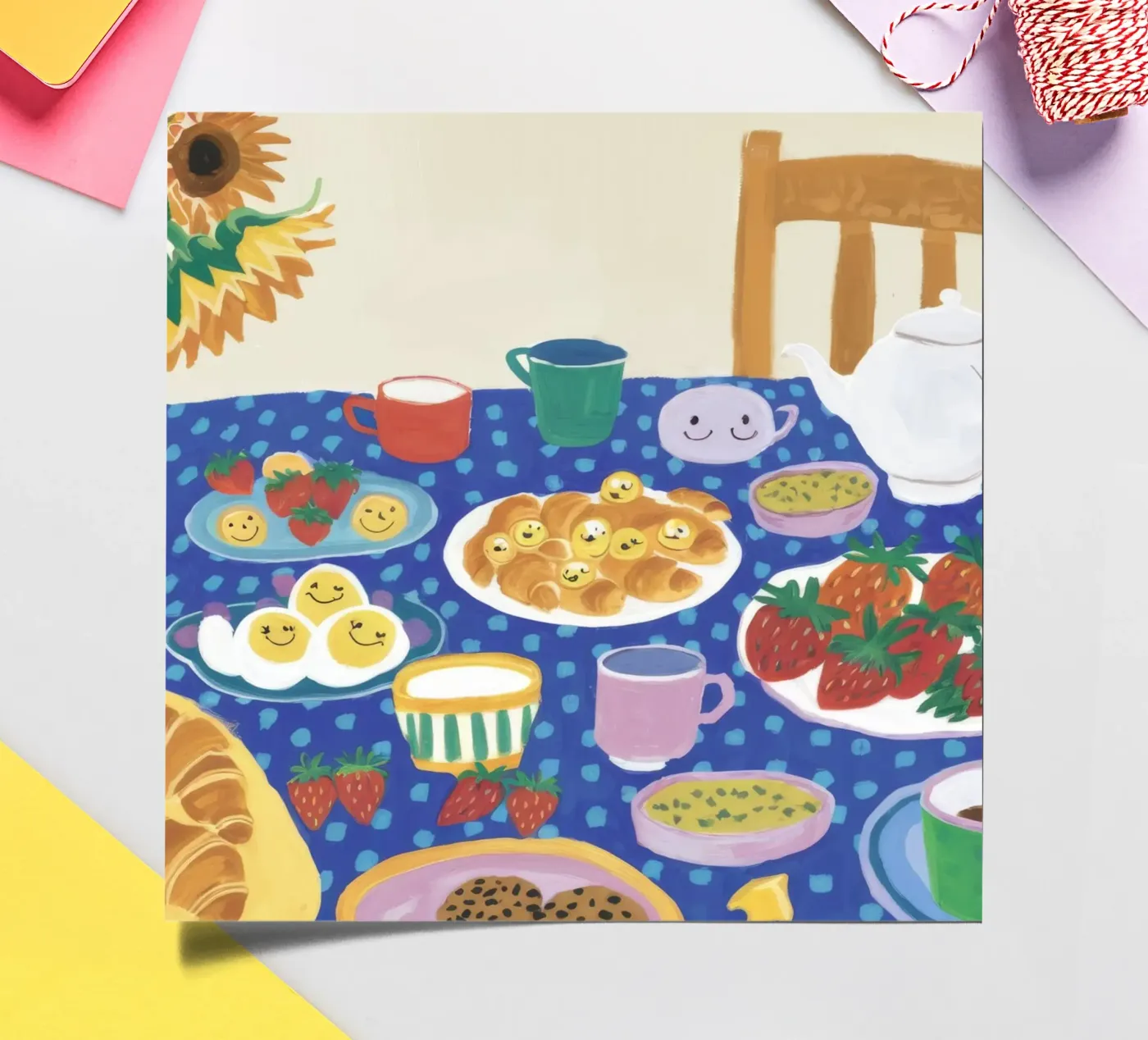 Bountiful Blue Table sticker sheet by Dawn Light