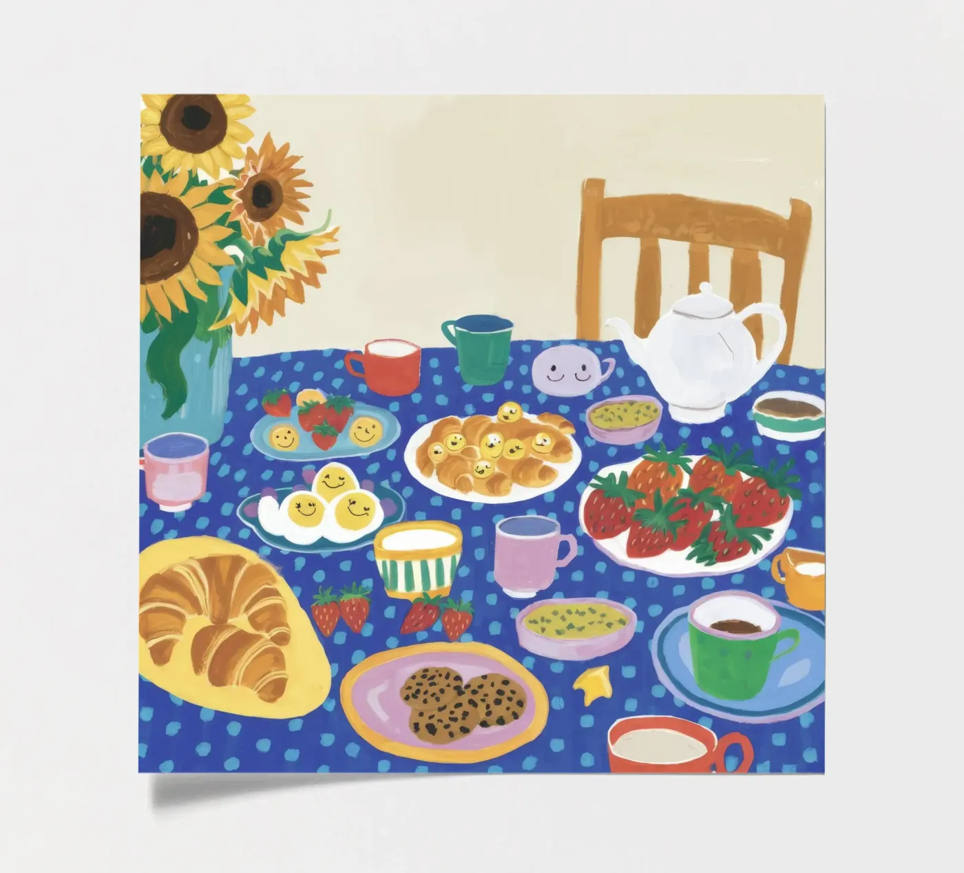 Bountiful Blue Table sticker sheet by Dawn Light