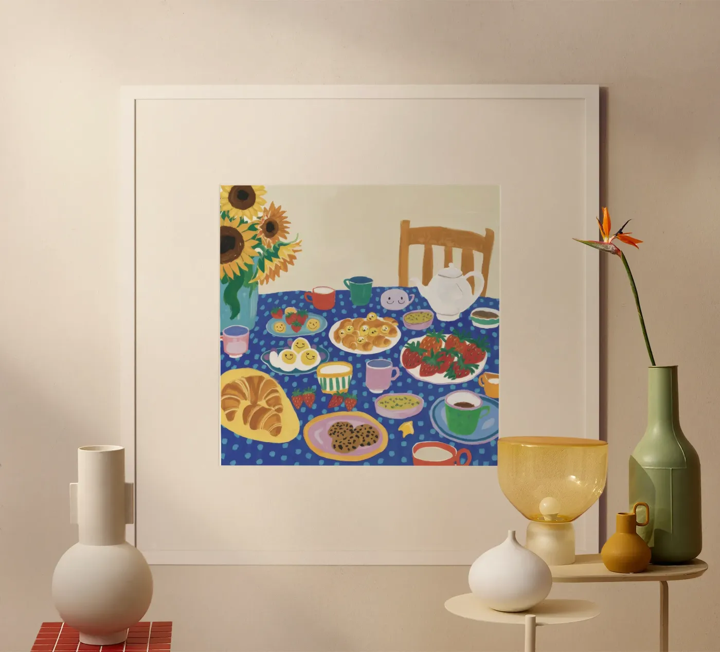 Bountiful Blue Table poster by Dawn Light