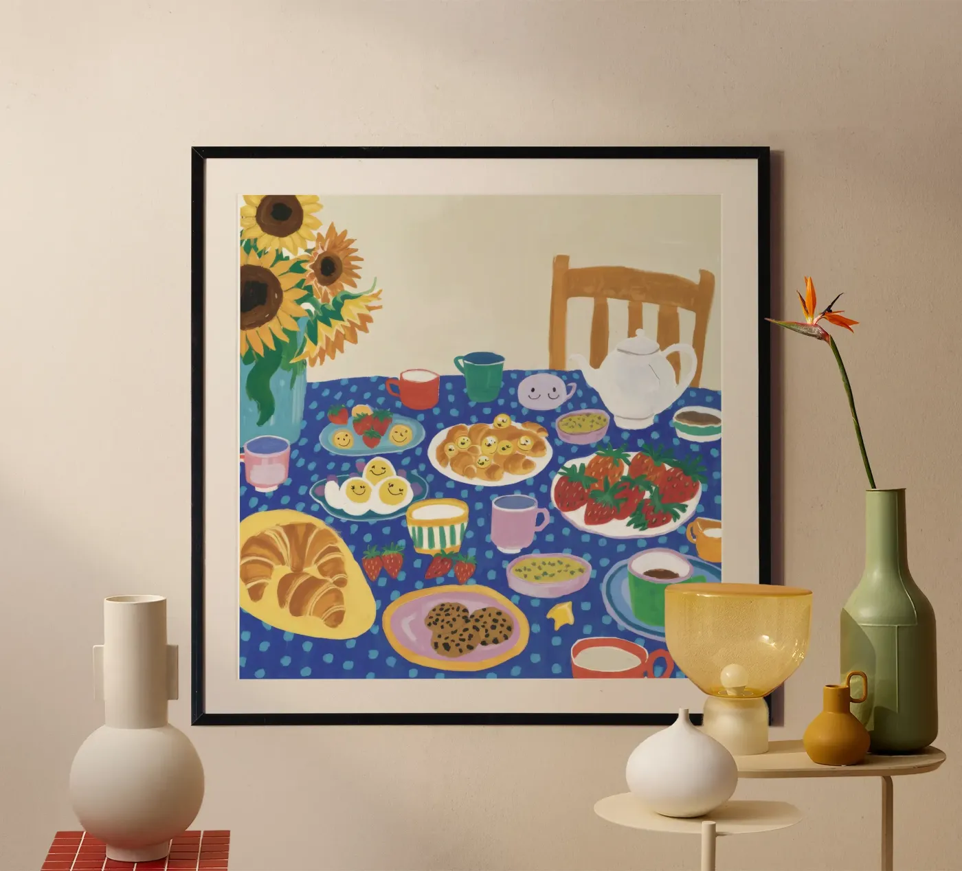 Bountiful Blue Table poster by Dawn Light