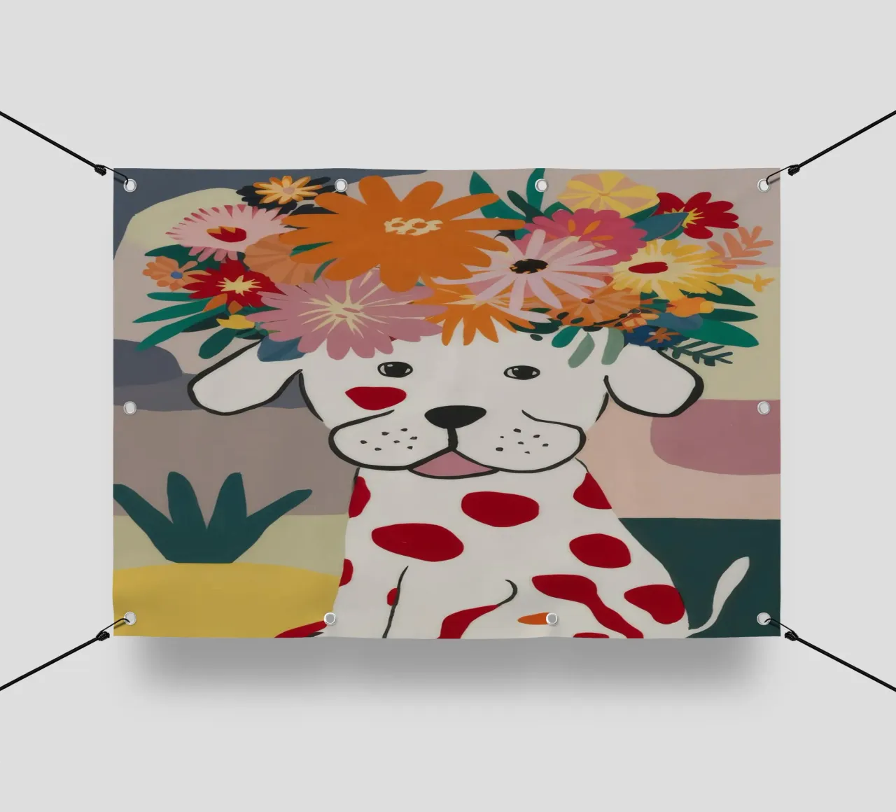 Sogno ad occhi aperti floreale canino telo in pvc da Fable Tempa