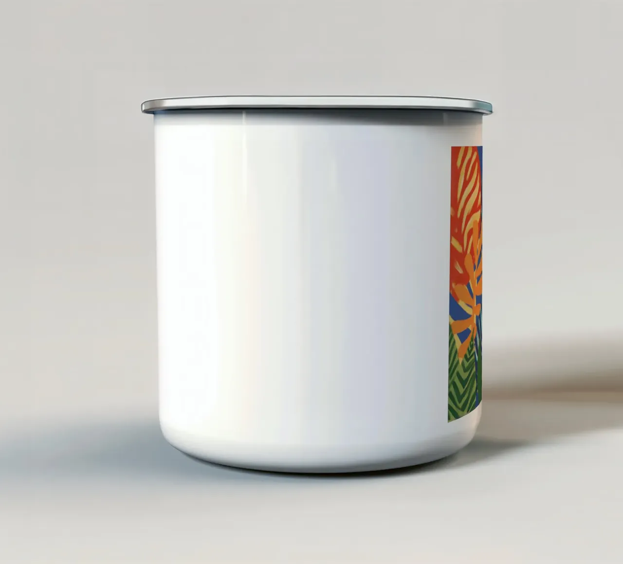 Fogliame invernale cremisi tazza in smalto da Dawn Light