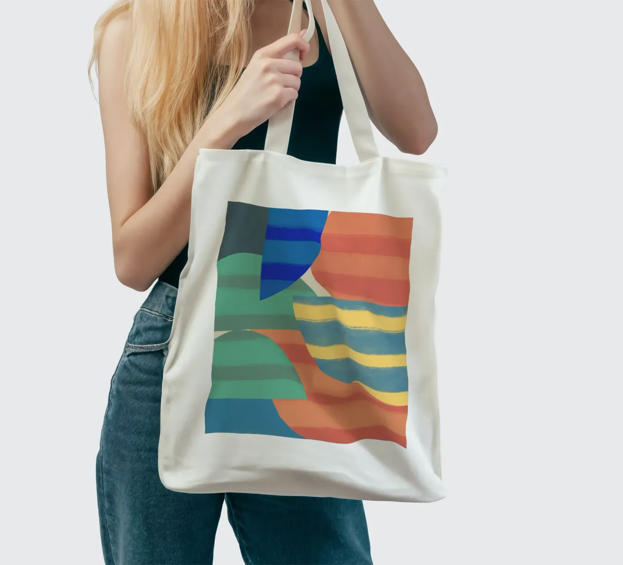 Composizione di forme giocose 6 borsa in juta da Little Dean