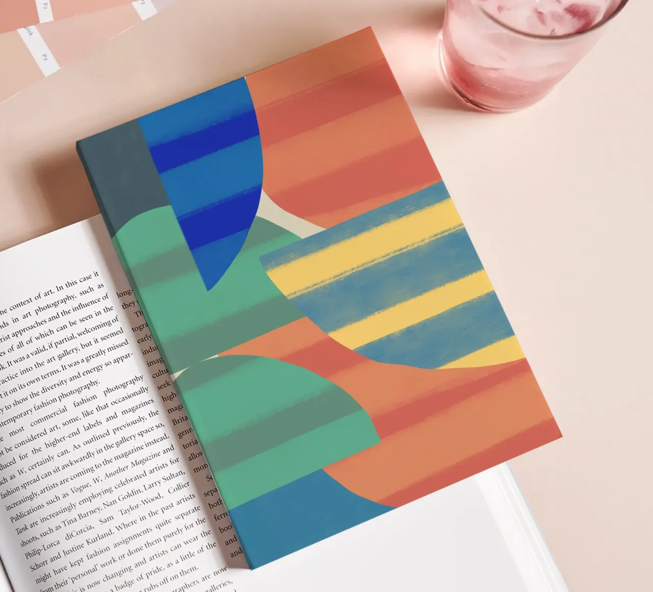 Playful shapes composition 6 notebook by Little Dean