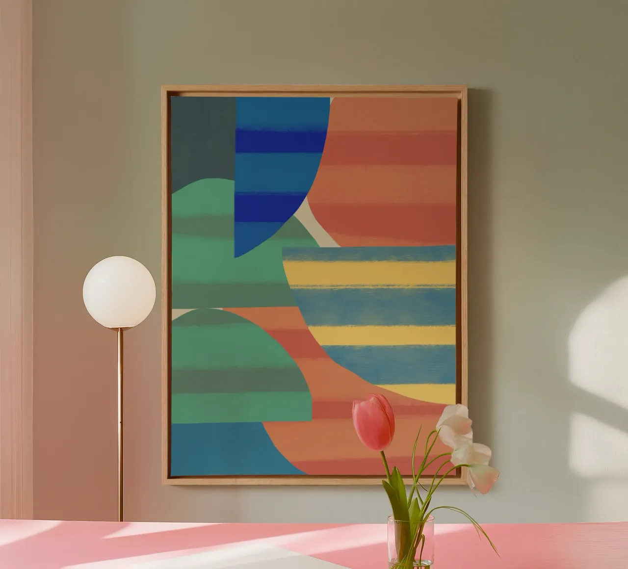 Speelse vormen compositie 6 canvas van Little Dean