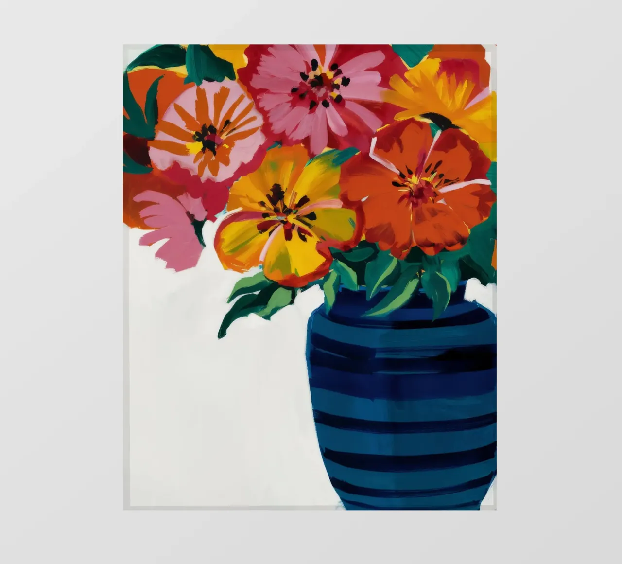Cascata di fiori cobalto telo in pvc da Fable Tempa