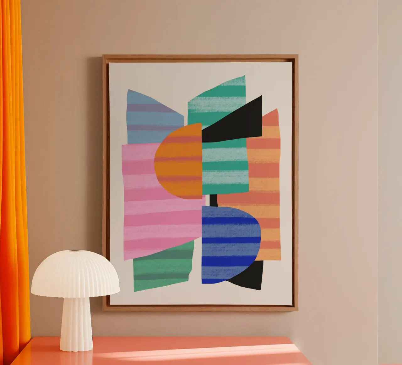 Speelse vormen compositie 7 canvas van Little Dean