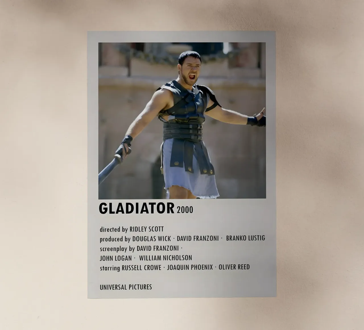 GLADIATOR 2000 pellicola backlit da MVFminimalist