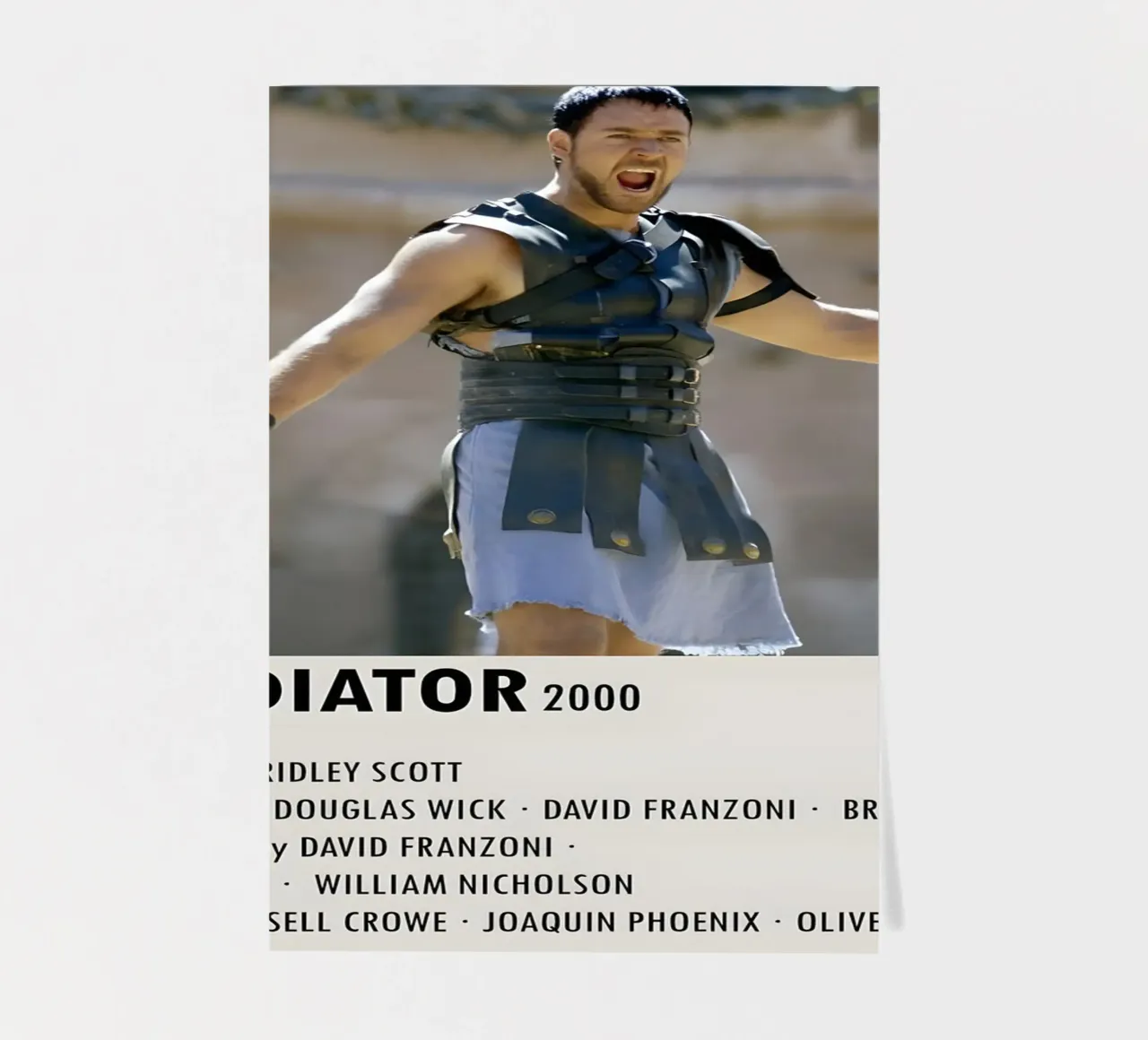 GLADIATOR 2000 sticker sheet by MVFminimalist