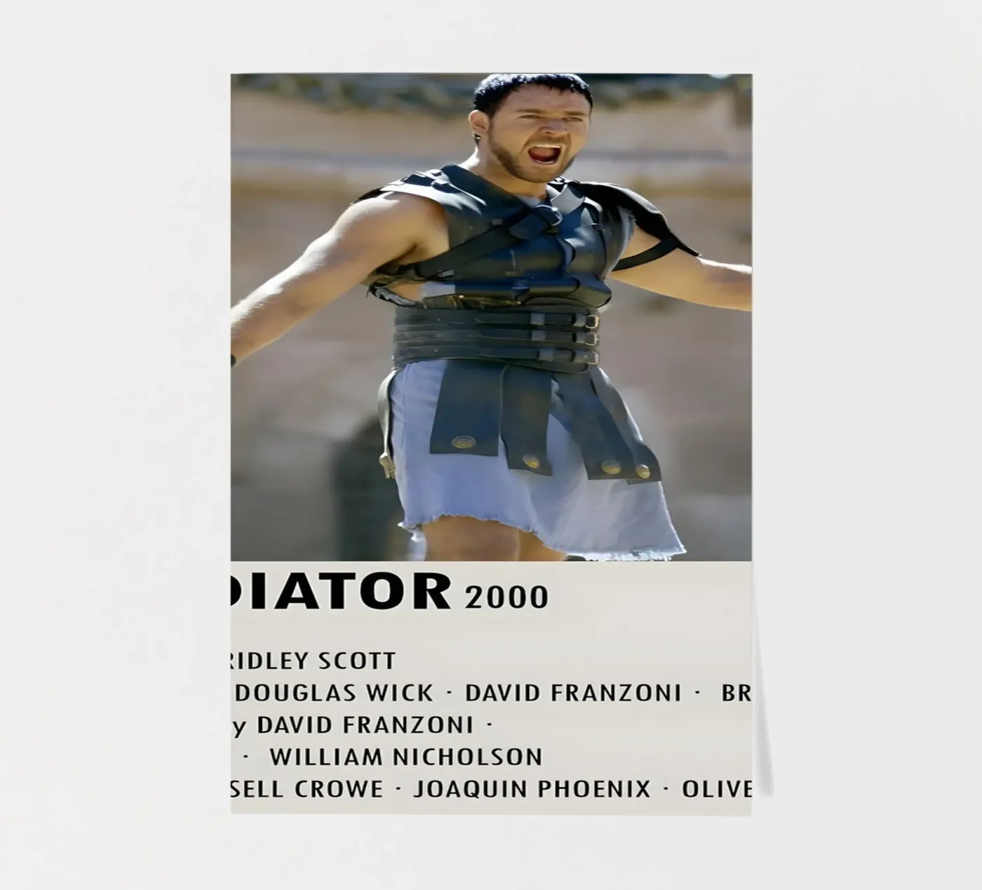 GLADIATOR 2000 sticker sheet by MVFminimalist