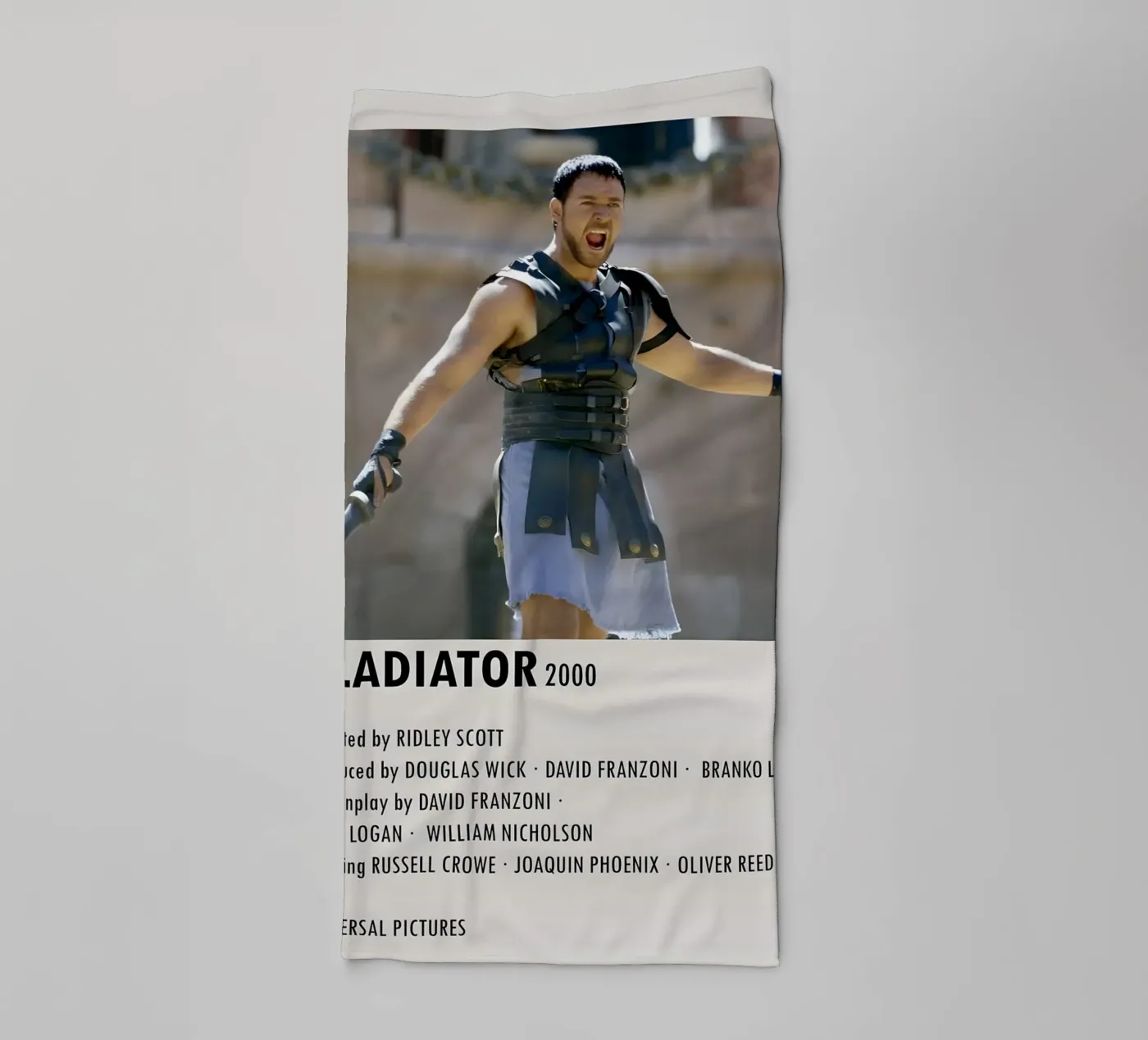 GLADIATOR 2000 towel by MVFminimalist