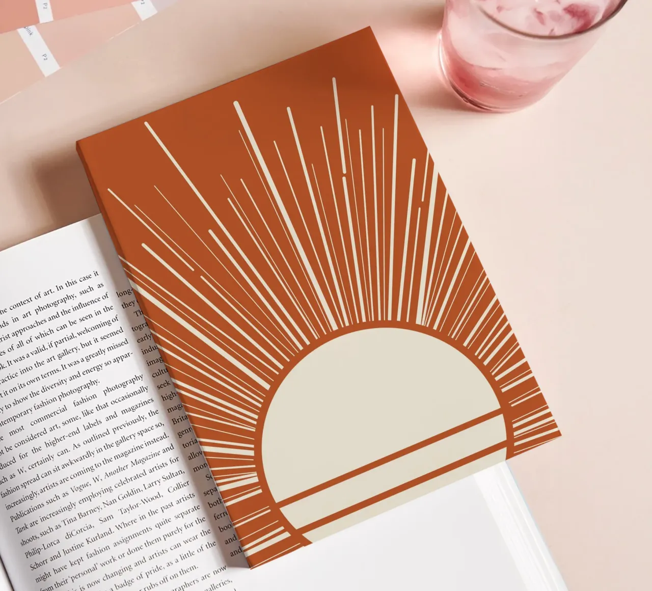 Modern Sun Rustic Geometric Abstract notebook by EDMPROJECT