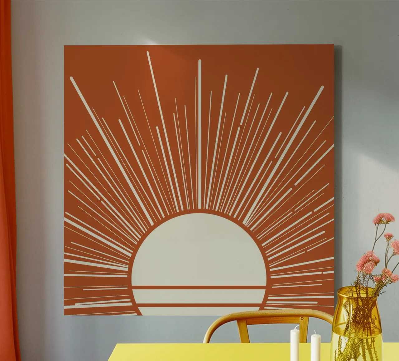 Modern Sun Rustic Geometric Abstract canvas by EDMPROJECT