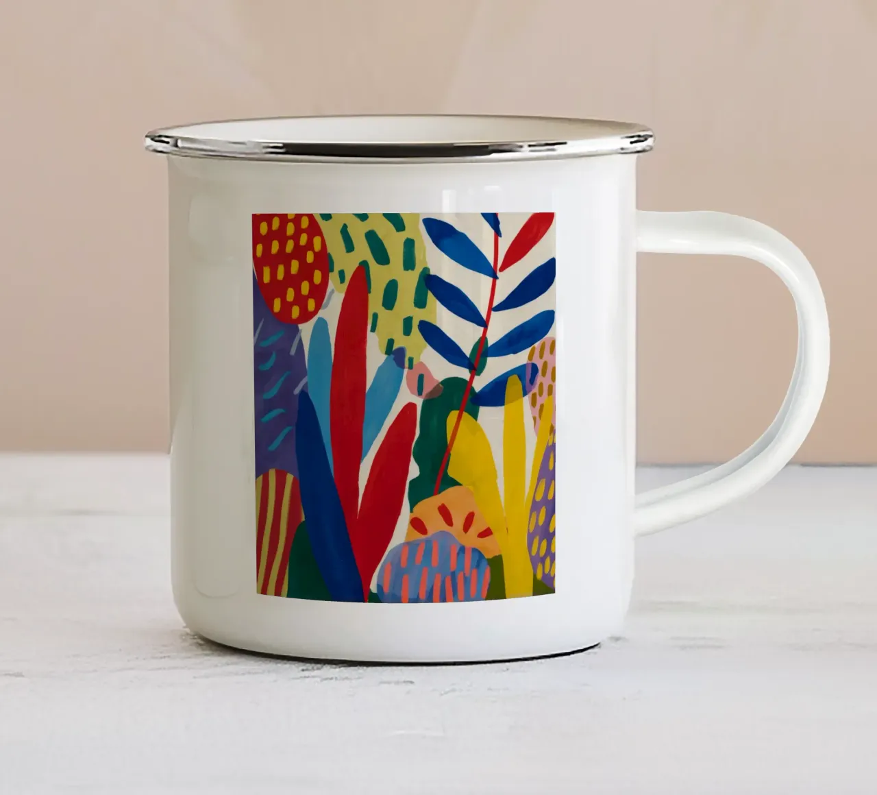 Cascade de couleurs verticale mug en émail de Dawn Light