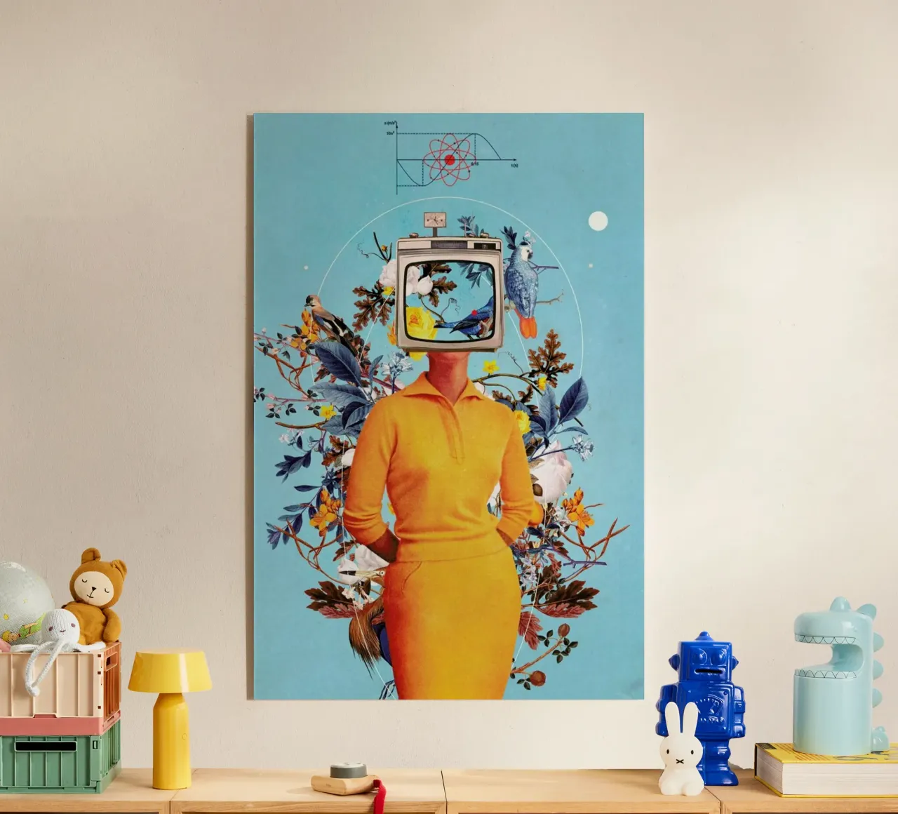 Don't Feed The Monitors With Your Dreams acryl van Frank Moth