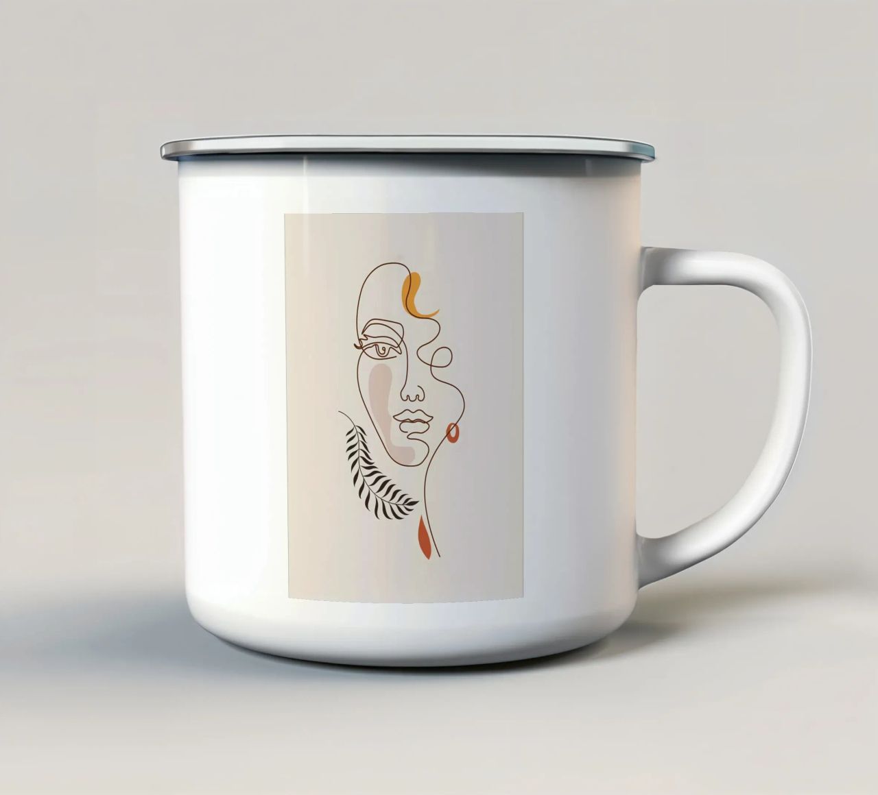 Fiorisce in linea". tazza in smalto da kurumacity