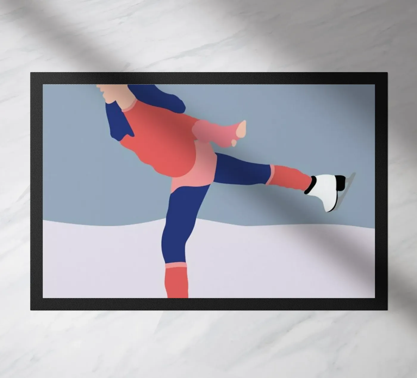 Eisläuferin Fußmatte von XOXO Arte