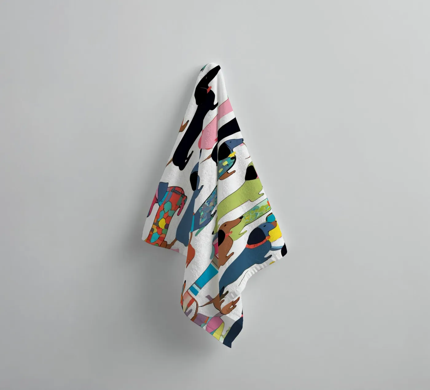 Teckels badhanddoek van 83oranges.com